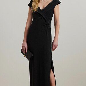 Ralph Lauren-Jersey Off-the-Shoulder Gown Size 8